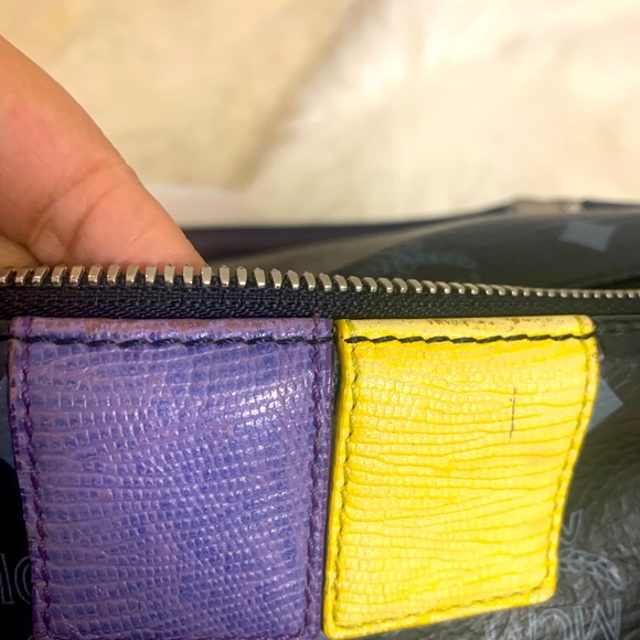 Authentic MCM purple and black satchel - Picture 14 of 14